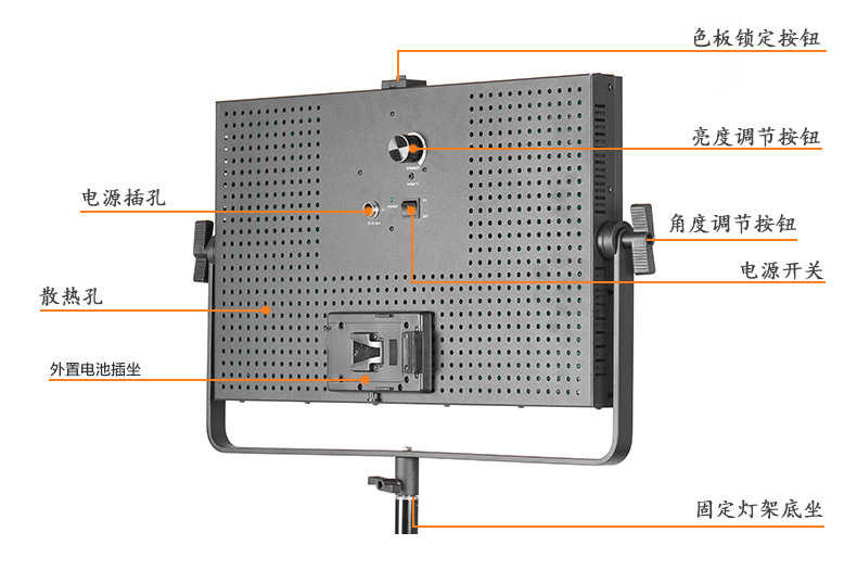 Tolifo圖立方GK-3200HS極光LED影視燈200W單調(diào)光