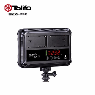 Tolifo圖立方PT-504B魅影LED攝像機(jī)頂補(bǔ)光燈雙調(diào)光