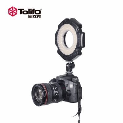 Tolifo圖立方R-160S單反相機(jī)鏡頭環(huán)形LED補(bǔ)光眼神燈