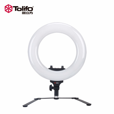 Tolifo圖立方R25B環(huán)形LED美顏補光燈雙色溫25W