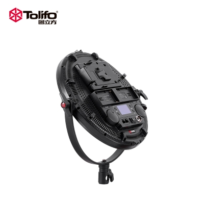 圖立方直播間攝影器材外拍led補光燈R-S60B 柔光月亮圓平板影視燈60W