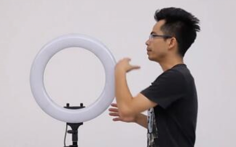LED環(huán)形直播燈AC款使用視頻